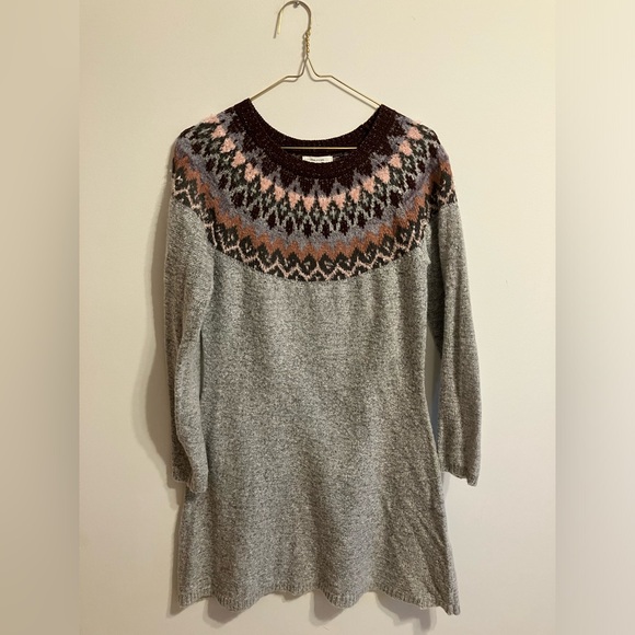 Maurices Fairisle Print Sweater Dress Womens Size Small - Picture 4 of 13